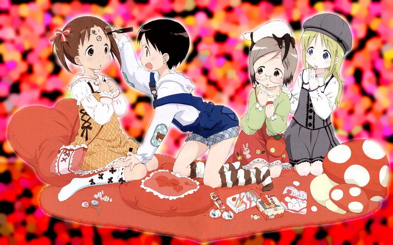 anime girls having a picnic