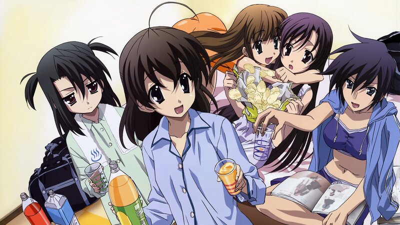 anime girls having a snack time