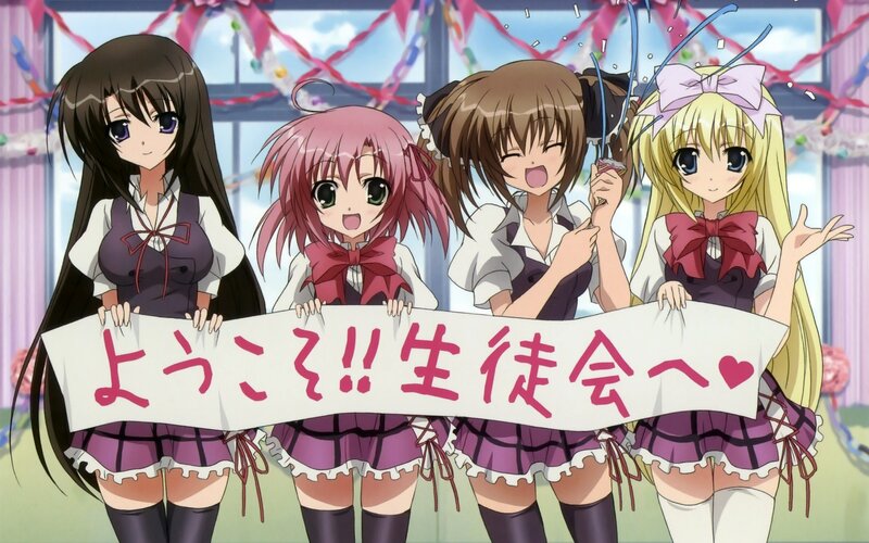anime girls holding welcome sign