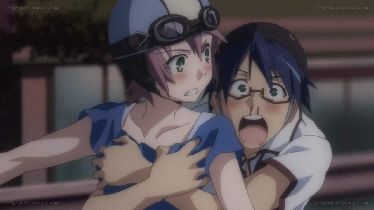 anime girls hugging