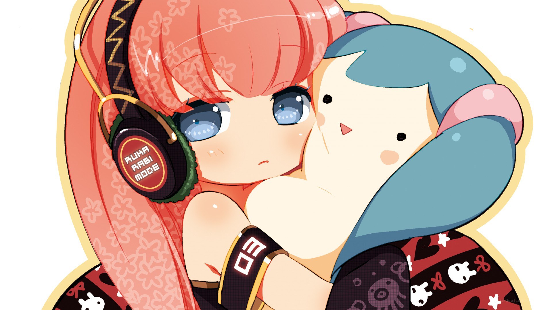 Anime girls hugging