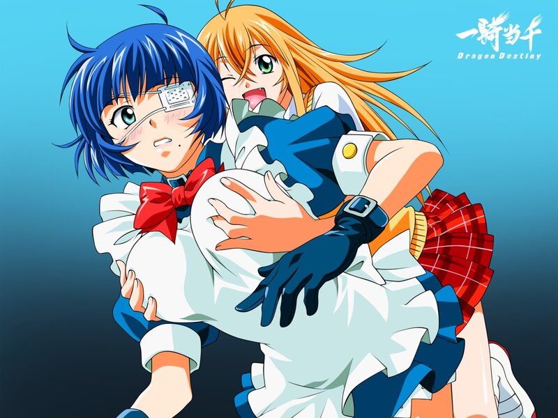 anime girls hugging