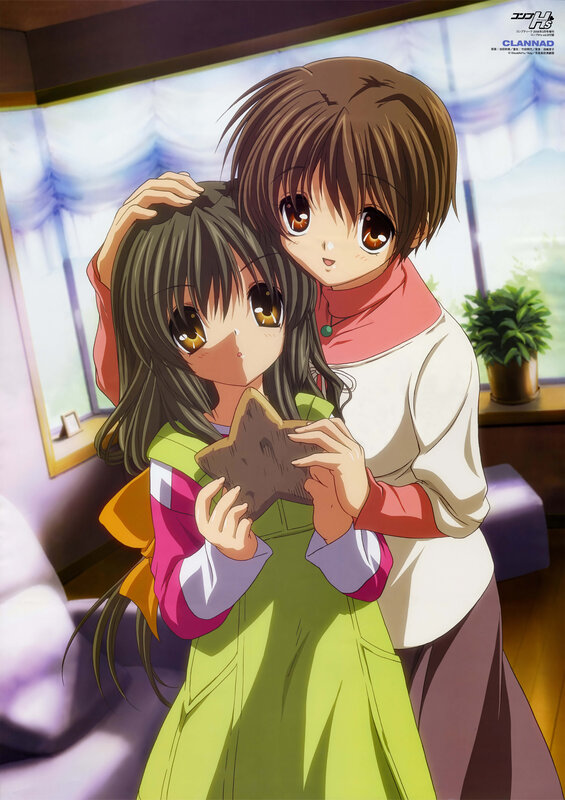 Anime girls hugging in a room