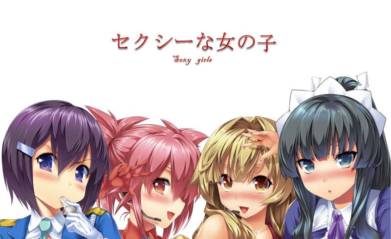 anime girls illustration