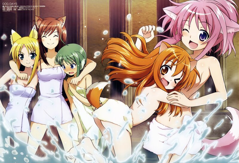 anime girls in a bath