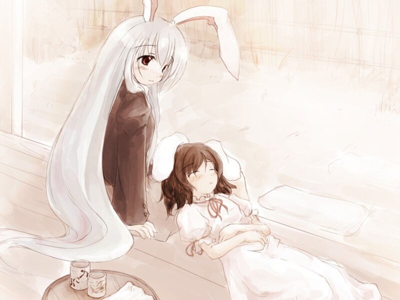 Anime girls in a bath