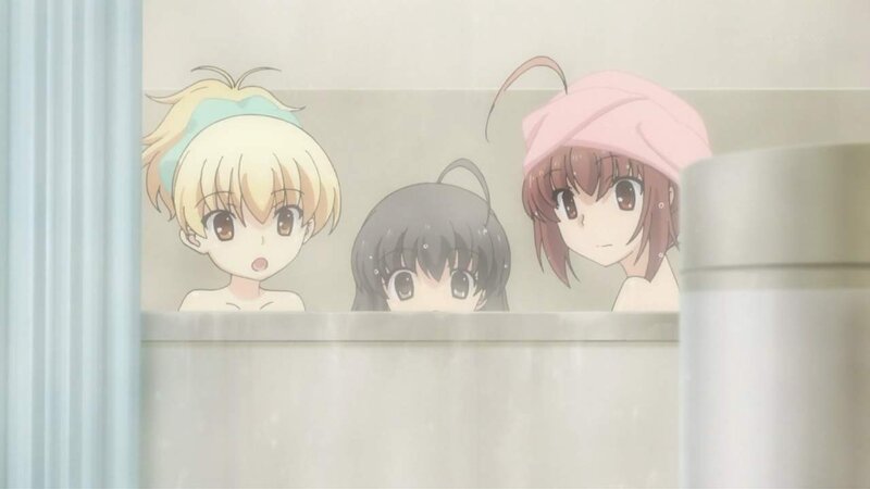 anime girls in a bathtub