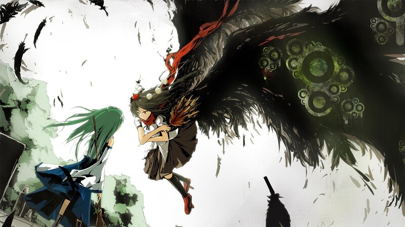Anime girls in a battle scene