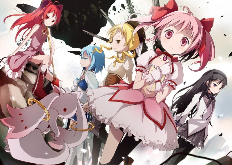 Anime girls in a battle scene