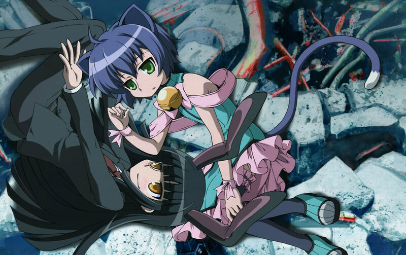 Anime girls in a battle scene