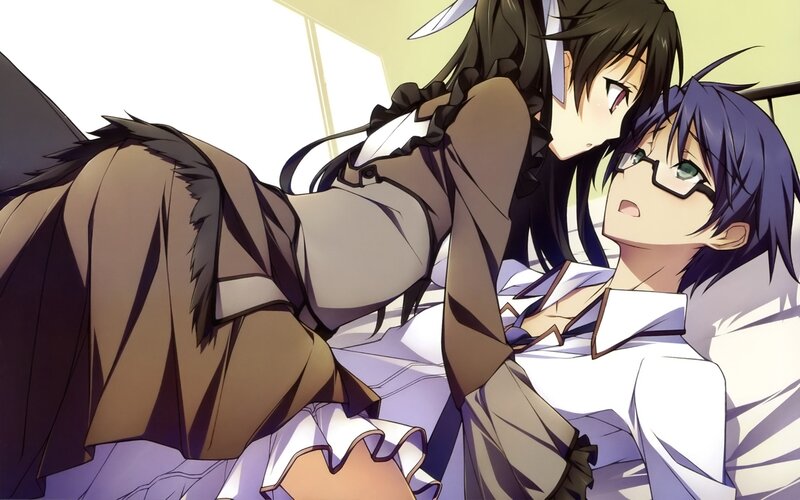 anime girls in a bedroom