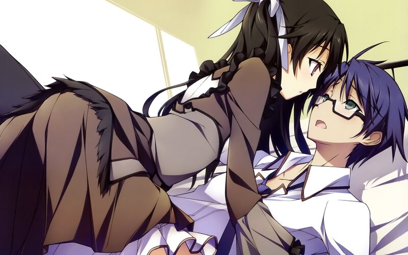 anime girls in a bedroom