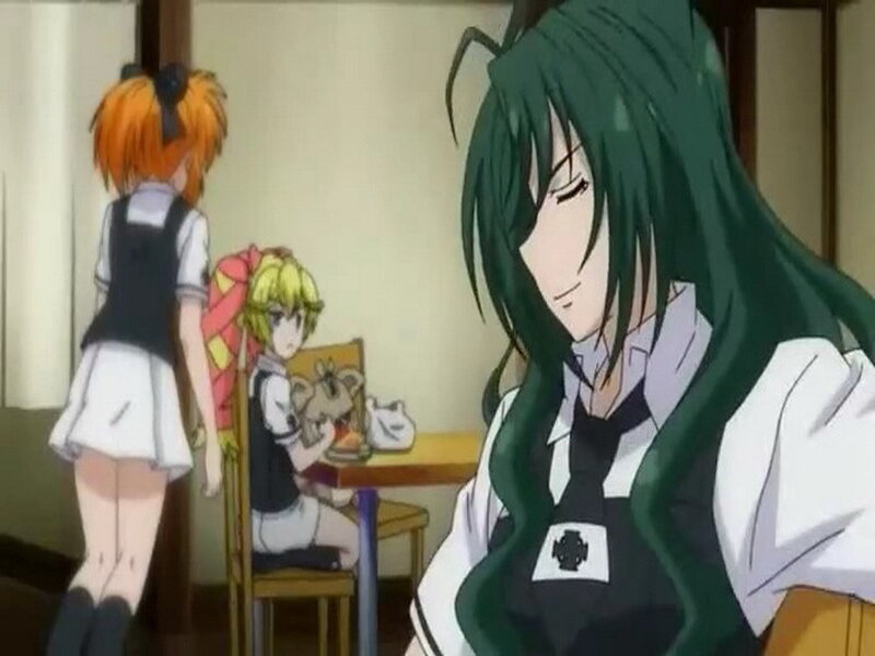 anime girls in a cafe