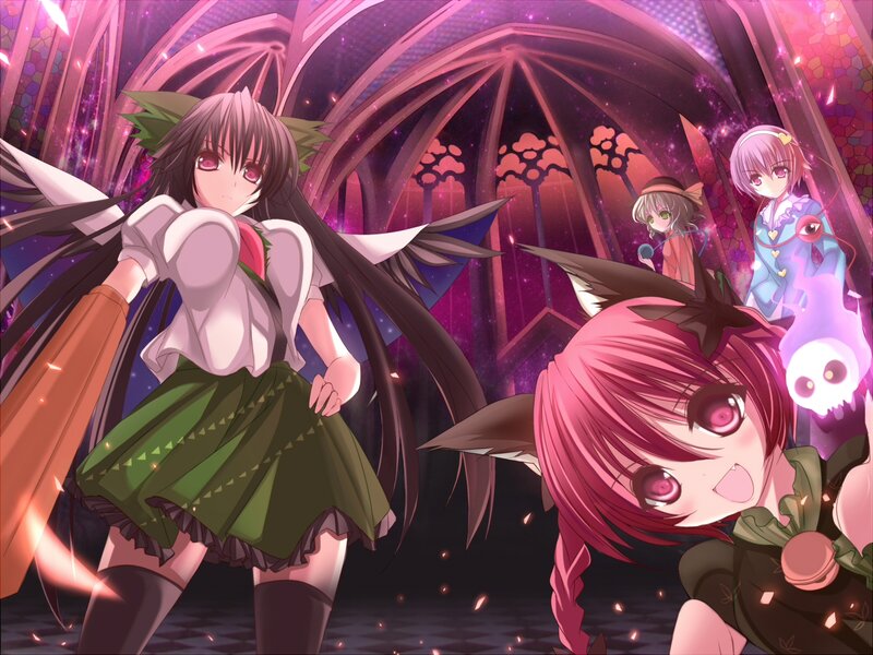 Anime Girls in a Cathedral — Pink