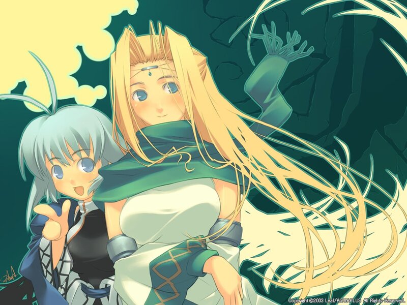 Anime girls in a cave