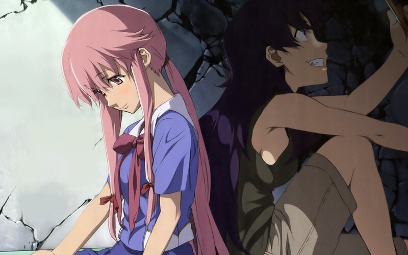 Anime girls in a cave
