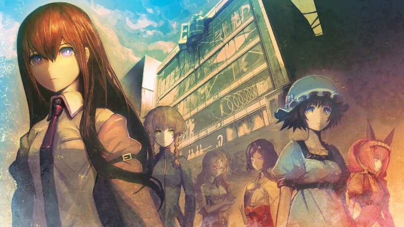 anime girls in a cityscape
