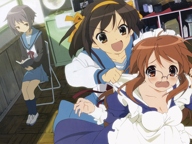 Anime girls in a classroom
