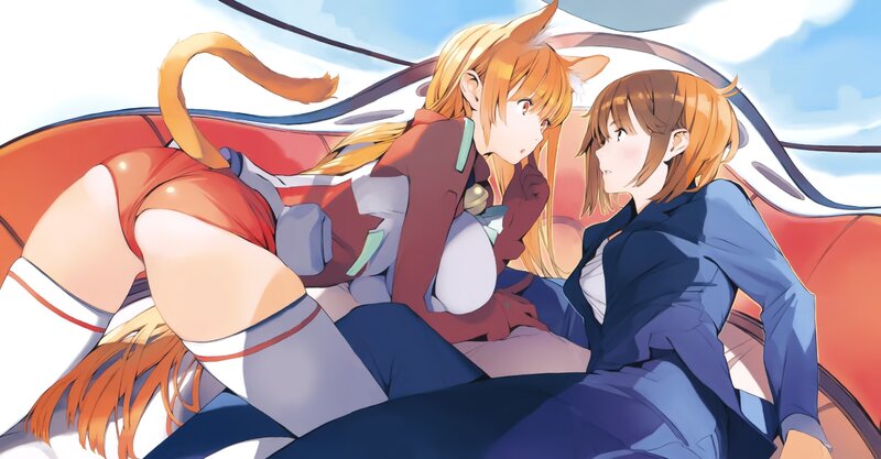 Anime girls in a cockpit