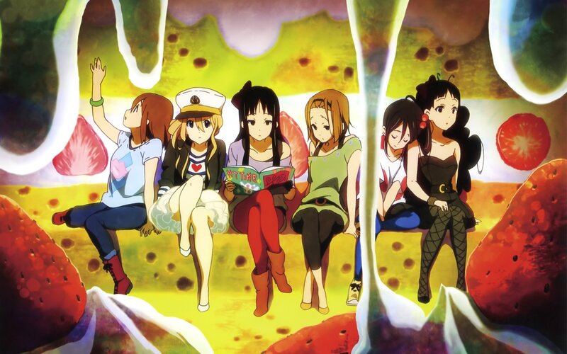 anime girls in a dreamlike landscape