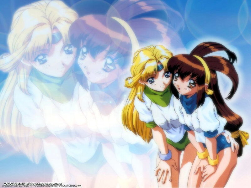 anime girls in a dreamy scene