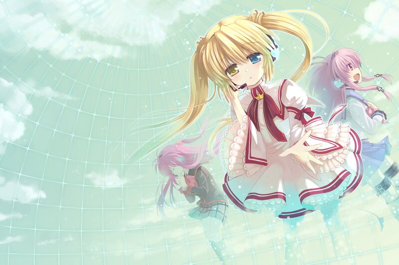 anime girls in a dreamy setting