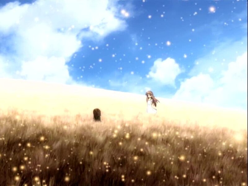 Anime girls in a field