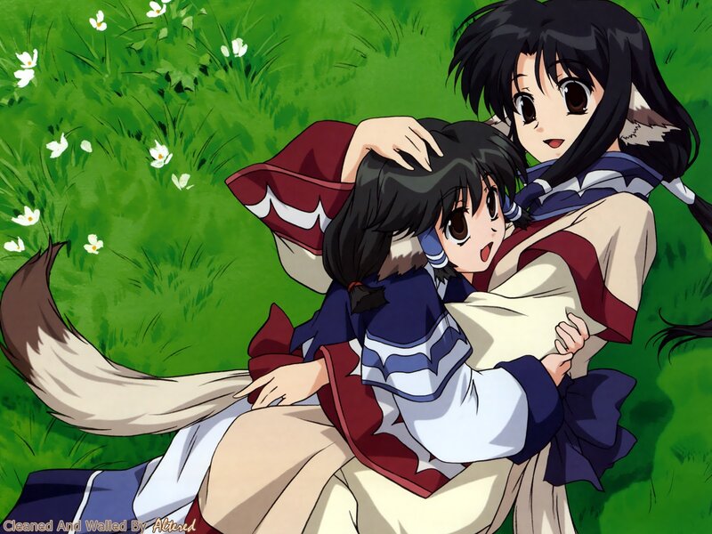 Anime girls in a field