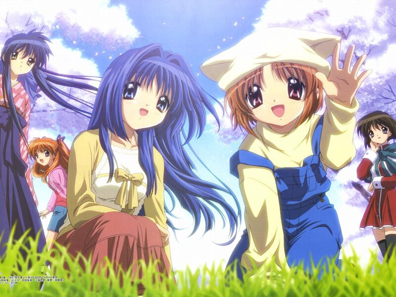 Anime Girls in a Field — Blue