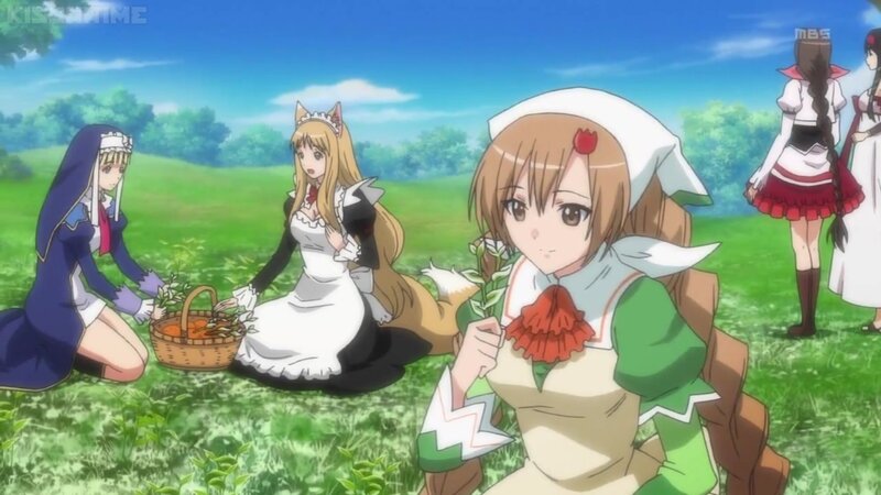 Anime Girls in a Field — Green