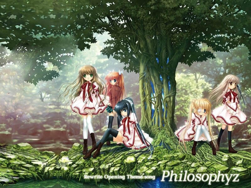 Anime girls in a forest