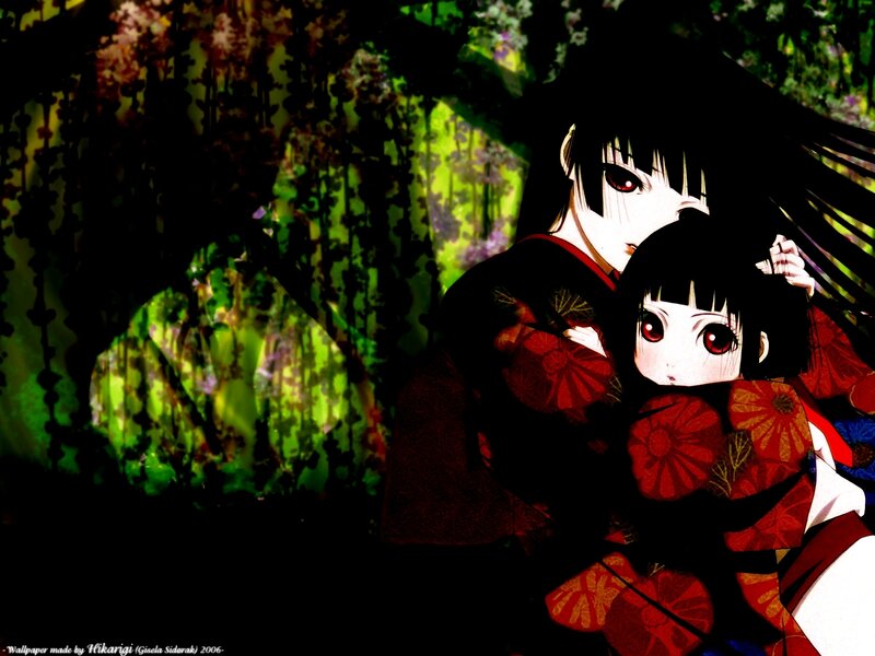 anime girls in a forest