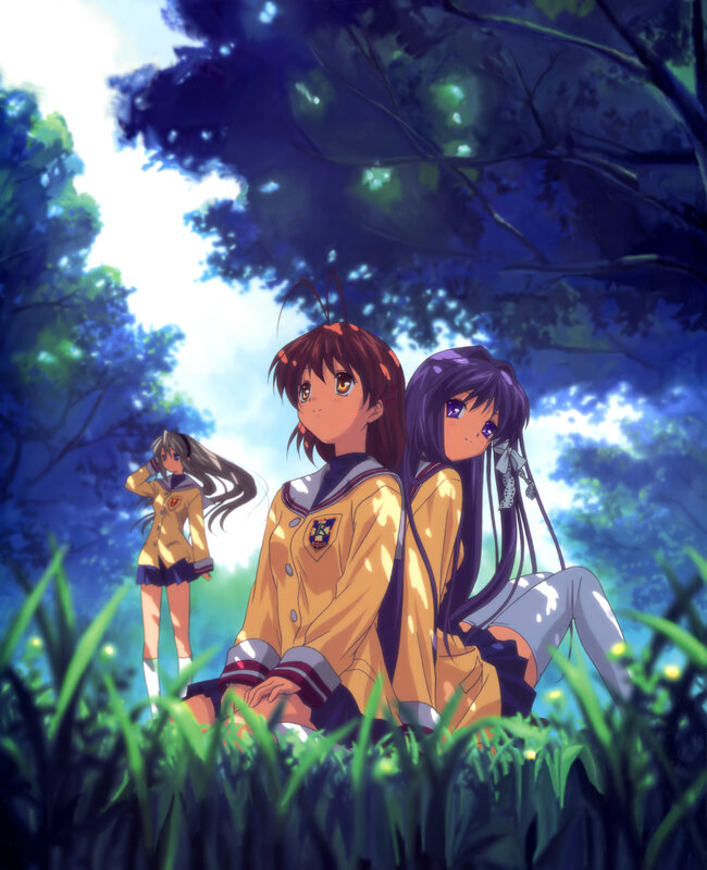 Anime girls in a forest