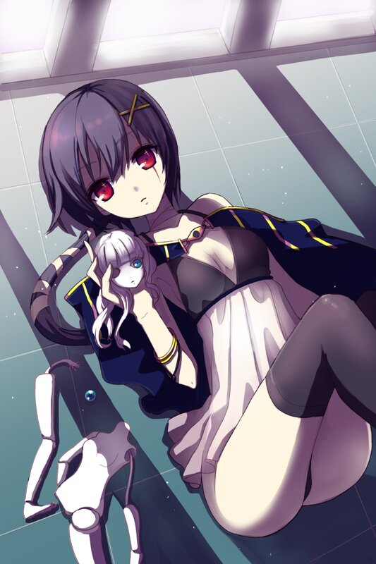 Anime girls in a futuristic setting