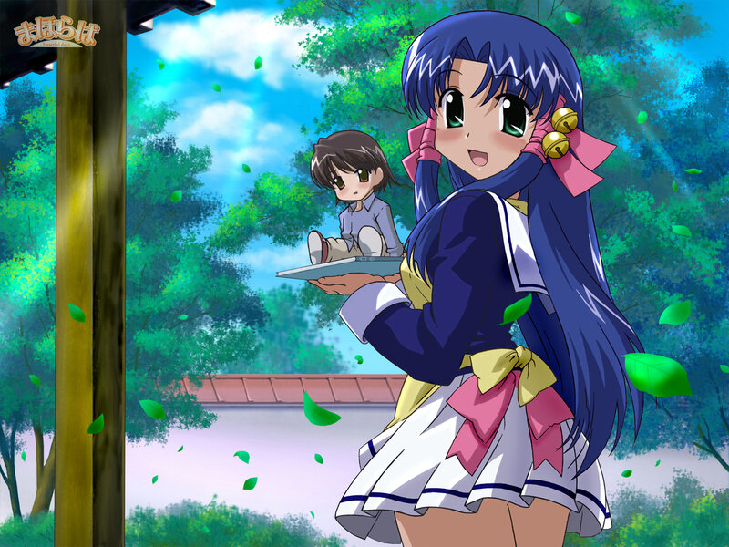 Anime girls in a garden