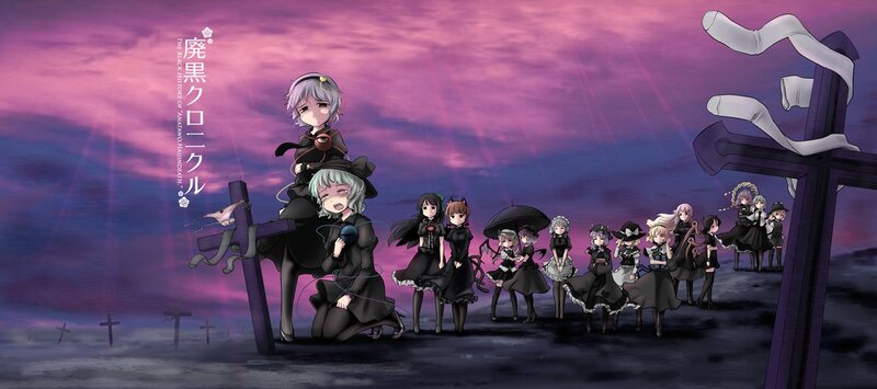 Anime girls in a graveyard