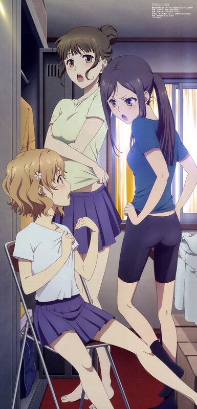 anime girls in a locker room