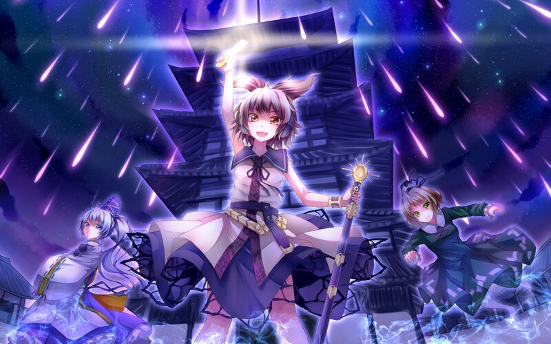 Anime girls in a magical battle