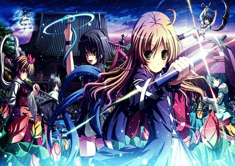 Anime girls in a magical battle