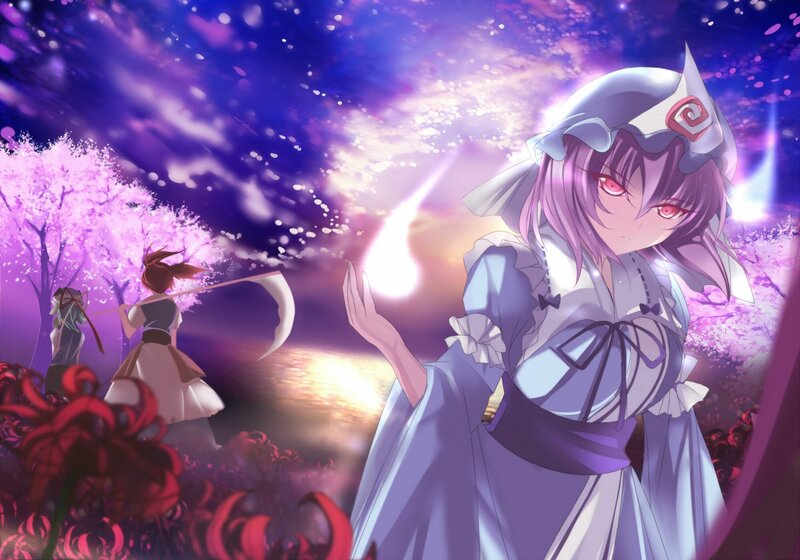 Anime girls in a magical forest