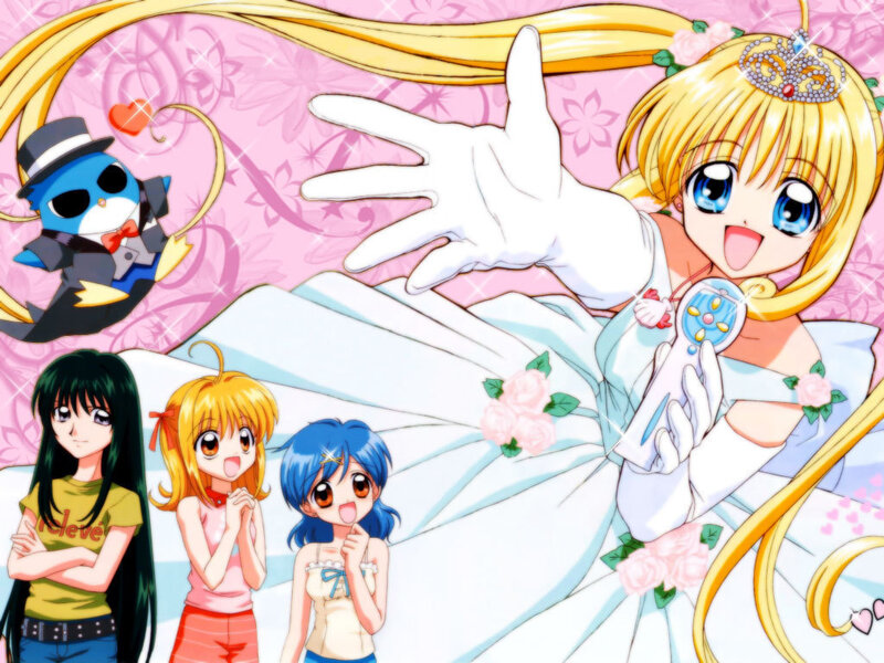Anime girls in a magical scene