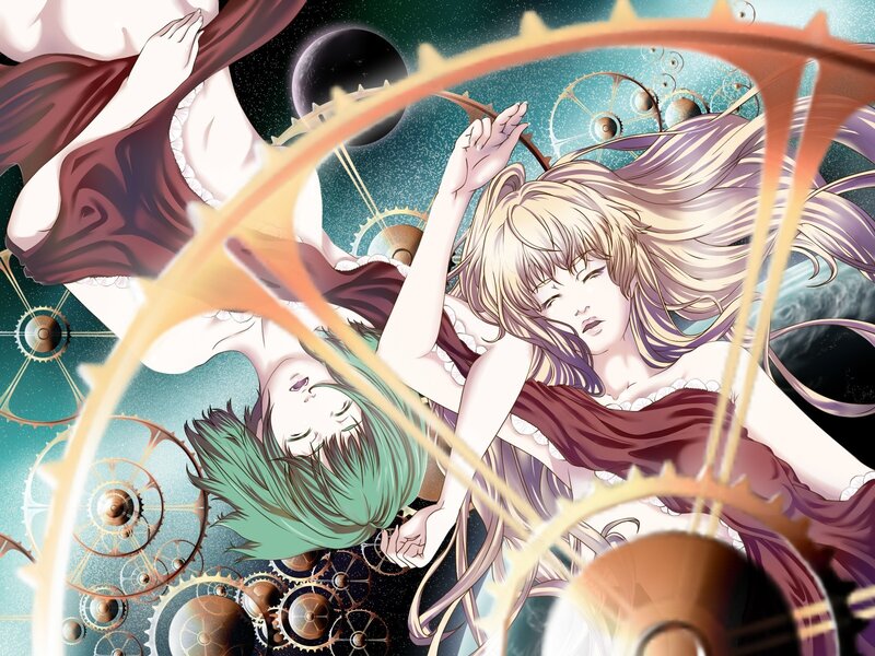 Anime girls in a mechanical dream