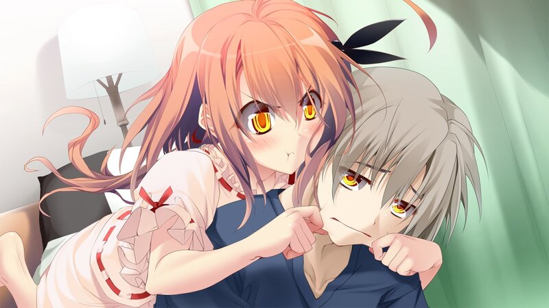 Anime girls in a playful pose