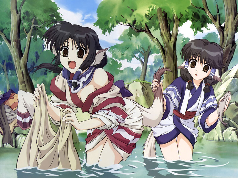 Anime girls in a river
