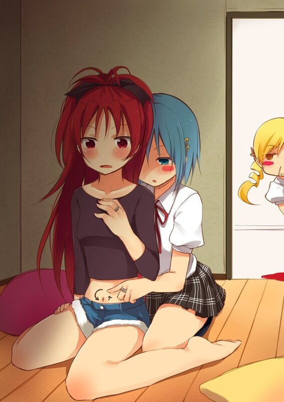 Anime girls in a room