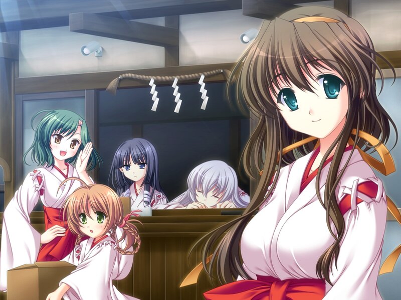 Anime Girls in a Shrine