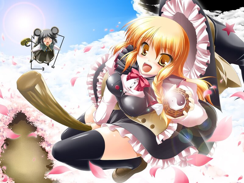 Anime girls in a sky battle