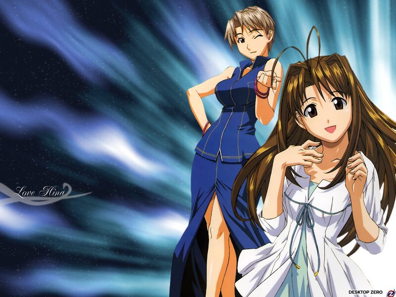 Anime girls in a starry sky