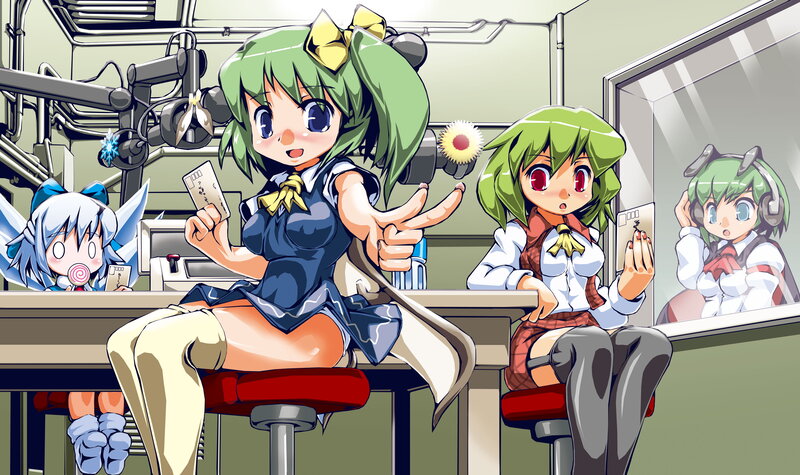 Anime girls in a studio