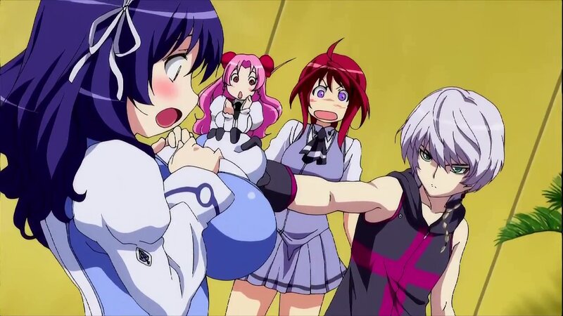 anime girls in a tense scene